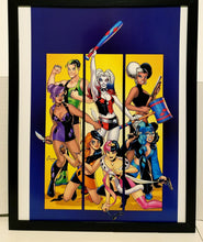Load image into Gallery viewer, Harley Quinn Gang by Amanda Conner 11x14 FRAMED DC Comics LGBTQ Art Print Poster