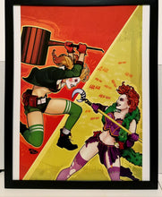 Load image into Gallery viewer, Harley Quinn vs. Joker's Daughter by Ant Lucia 11x14 FRAMED DC Comics Art Print Poster