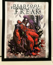 Load image into Gallery viewer, Deadpool Funeral for a Freak by Alvin Lee 11x14 FRAMED Marvel Comics Art Print Poster