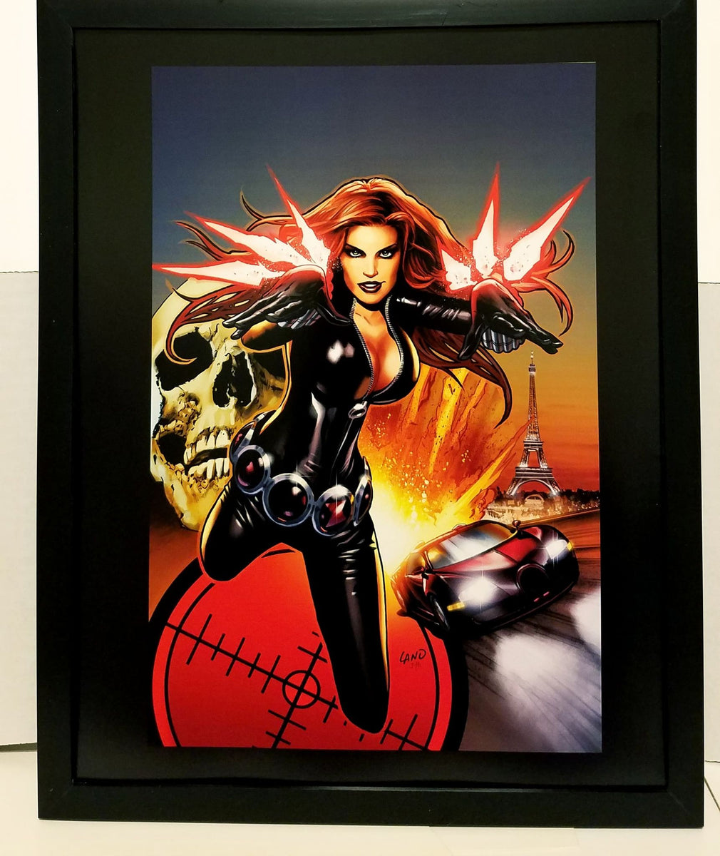 Black Widow by Greg Land 11x14 FRAMED Marvel Comics Art Print