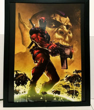Load image into Gallery viewer, Deadpool vs. Skrulls by Clayton Crain 11x14 FRAMED Marvel Comics Art Print Poster