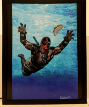 Load image into Gallery viewer, Deadpool Nirvana homage by Arthur Suydam 11x14 FRAMED Marvel Comics Art Print Poster