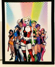 Load image into Gallery viewer, Harley Quinn Gang by Amanda Conner 11x14 FRAMED DC Comics LGBTQ Art Print Poster
