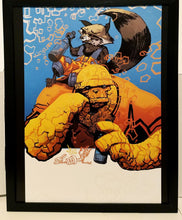 Load image into Gallery viewer, Thing & Rocket Raccoon by Jason Latour 11x14 FRAMED Marvel Comics Art Print Poster