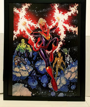Load image into Gallery viewer, Captain Marvel Guardians by Nick Bradshaw 11x14 FRAMED Marvel Comics Art Print Poster