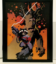 Load image into Gallery viewer, Rocket Raccoon & Groot by Mike Mignola 11x14 FRAMED Marvel Comics Art Print Poster