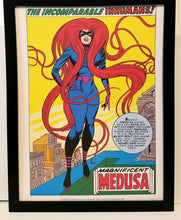 Load image into Gallery viewer, Inhumans Medusa by Jack Kirby 9x12 FRAMED Marvel Comics Vintage Art Print Poster