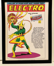 Load image into Gallery viewer, Spider-Man Electro by Steve Ditko 9x12 FRAMED Marvel Comics Vintage Art Print Poster