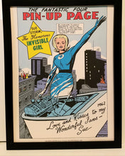 Load image into Gallery viewer, Fantastic Four Invisible Girl by Jack Kirby 9x12 FRAMED Marvel Comics Art Print Poster