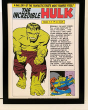 Load image into Gallery viewer, Incredible Hulk by Jack Kirby 9x12 FRAMED Marvel Comics Vintage Art Print Poster