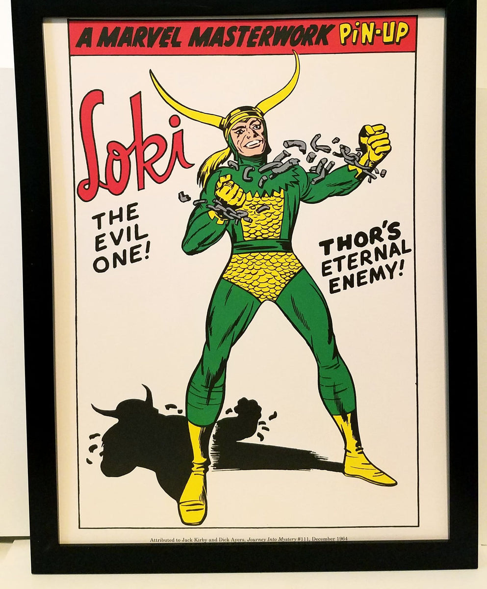 Loki by Jack Kirby 9x12 FRAMED Marvel Comics Vintage Art Print