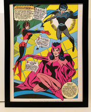 Load image into Gallery viewer, Scarlet Witch Black Widow by Don Heck 9x12 FRAMED Marvel Comics Vintage Art Print Poster