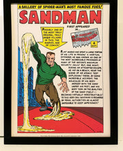 Load image into Gallery viewer, Spider-Man Sandman by Steve Ditko 9x12 FRAMED Marvel Comics Vintage Art Print Poster