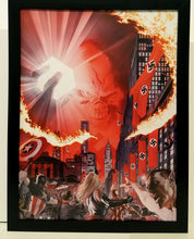 Load image into Gallery viewer, Captain America Red Skull WWII by Alex Ross 9x12 FRAMED Marvel Comics Art Print Poster