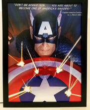 Load image into Gallery viewer, Captain America by Alex Ross 9x12 FRAMED Marvel Comics Art Print Poster