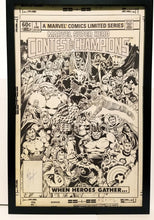 Load image into Gallery viewer, Contest of Champions #1 by John Romita Jr 11x17 FRAMED Original Art Poster Marvel Comics