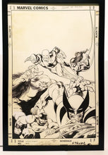 Load image into Gallery viewer, Alpha Flight #52 by Kevin Nowlan 11x17 FRAMED Original Art Poster Marvel Comics