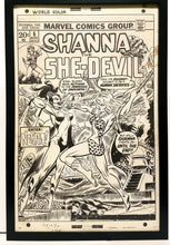 Load image into Gallery viewer, Shanna She Devil #5 by John Romita 11x17 FRAMED Original Art Poster Marvel Comics