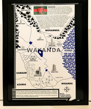 Load image into Gallery viewer, Black Panther Wakanda Map 11x14 FRAMED Marvel Comics Art Print Poster