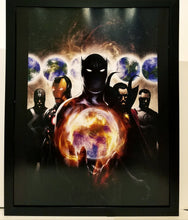 Load image into Gallery viewer, Black Panther Illuminati by Steve Epting 11x14 FRAMED Marvel Comics Art Print Poster