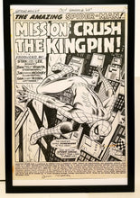 Load image into Gallery viewer, Amazing Spider-Man #69 pg. 1 John Romita 11x17 FRAMED Original Art Poster Marvel Comics