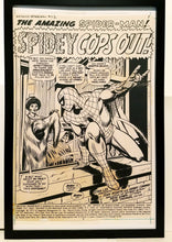 Load image into Gallery viewer, Amazing Spider-Man #112 pg. 1 John Romita 11x17 FRAMED Original Art Poster Marvel Comics