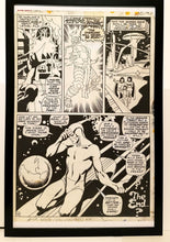 Load image into Gallery viewer, Silver Surfer #6 pg. 39 by John & Sal Buscema 11x17 FRAMED Original Art Poster Marvel Comics
