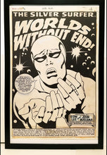 Load image into Gallery viewer, Silver Surfer #6 pg. 1 by John & Sal Buscema 11x17 FRAMED Original Art Poster Marvel Comics