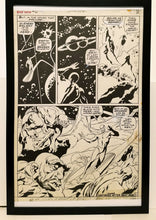 Load image into Gallery viewer, Silver Surfer #6 pg. 11 by John & Sal Buscema 11x17 FRAMED Original Art Poster Marvel Comics