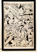 Load image into Gallery viewer, Silver Surfer #6 pg. 13 by John & Sal Buscema 11x17 FRAMED Original Art Poster Marvel Comics