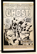 Load image into Gallery viewer, Silver Surfer #8 pg. 1 w/ Mephisto 11x17 FRAMED Original Art Poster Marvel Comics