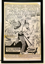 Load image into Gallery viewer, Silver Surfer #5 pg. 1 by John & Sal Buscema 11x17 FRAMED Original Art Poster Marvel Comics