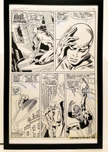 Load image into Gallery viewer, Silver Surfer #14 pg. 6 by John Buscema 11x17 FRAMED Original Art Poster Marvel Comics