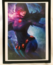 Load image into Gallery viewer, Teen Titans' Raven by Stanley Artgerm Lau FRAMED 12x16 Art Print DC Comics Poster