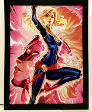 Load image into Gallery viewer, Captain Marvel by J Scott Campbell 9x12 FRAMED Art Print Marvel Comics Poster