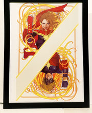 Load image into Gallery viewer, Captain Marvel by Stephanie Hans 9x12 FRAMED Art Print Marvel Comics Poster