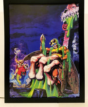 Load image into Gallery viewer, He-Man Masters of the Universe Slime Pit by Earl Norem 9x12 FRAMED Art Print Poster