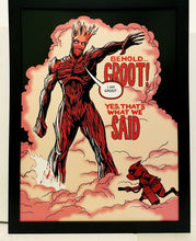 Load image into Gallery viewer, Rocket Groot Avengers #57 homage by Chip Zdarksy 9x12 FRAMED Art Print Marvel Comics Poster