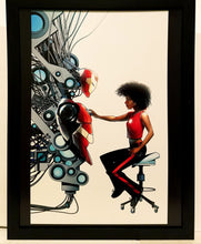 Load image into Gallery viewer, Riri Williams Iron Man by Mike McKone 9x12 FRAMED Art Print Marvel Comics Poster