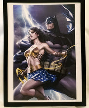 Load image into Gallery viewer, Batman & Wonder Woman by Stanley Artgerm Lau FRAMED 12x16 Art Print DC Comics Poster