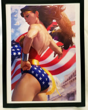 Load image into Gallery viewer, Wonder Woman by Stanley Artgerm Lau FRAMED 12x16 Art Print DC Comics Poster
