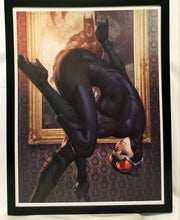 Load image into Gallery viewer, Catwoman Batman by Stanley Artgerm Lau FRAMED 12x16 Art Print DC Comics Poster