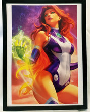 Load image into Gallery viewer, Teen Titans' Starfire by Stanley Artgerm Lau FRAMED 12x16 Art Print DC Comics Poster