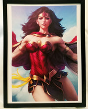 Load image into Gallery viewer, Wonder Woman by Stanley Artgerm Lau FRAMED 12x16 Art Print DC Comics Poster