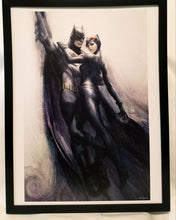 Load image into Gallery viewer, Batman & Catwoman by Stanley Artgerm Lau FRAMED 12x16 Art Print DC Comics Poster
