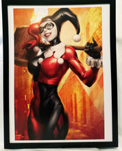 Load image into Gallery viewer, Harley Quinn by Stanley Artgerm Lau FRAMED 12x16 Art Print DC Comics Poster