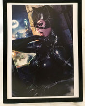 Load image into Gallery viewer, Michelle Pfieffer as Catwoman by Stanley Artgerm Lau FRAMED 12x16 Art Print DC Comics Poster
