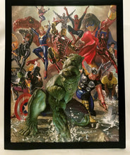 Load image into Gallery viewer, Avengers & Immortal Hulk by Alex Ross FRAMED 11x14 Art Print Marvel Comics Poster
