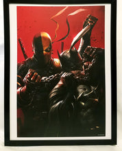 Load image into Gallery viewer, Batman vs Deathstroke by Francesco Mattina FRAMED 12x16 Art Print DC Comics Poster
