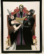 Load image into Gallery viewer, Batman Joker Catwoman by Clay Mann FRAMED 12x16 Art Print Poster DC Comics